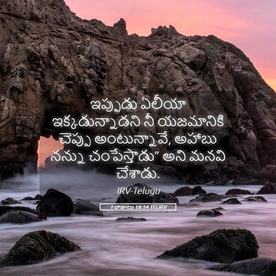 Picture 05 - 1 రాజులు 18:14 TELIRV - ఇప్పుడు ఏలీయా - Bible Verse Picture