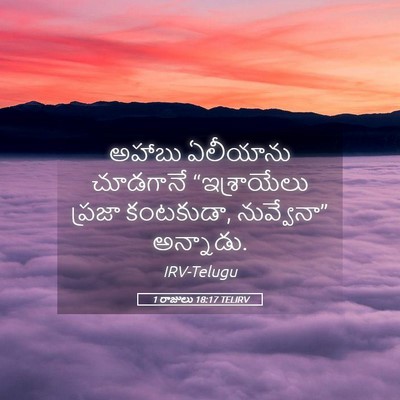 Picture 05 - 1 రాజులు 18:17 TELIRV - అహాబు ఏలీయాను - Bible Verse Picture