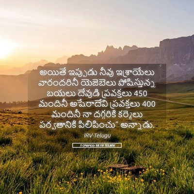 Picture 05 - 1 రాజులు 18:19 TELIRV - అయితే ఇప్పుడు - Bible Verse Picture
