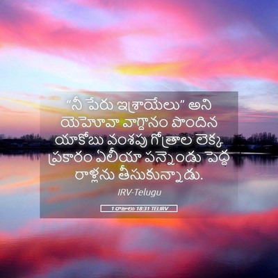 Picture 05 - 1 రాజులు 18:31 TELIRV - “నీ పేరు - Bible Verse Picture