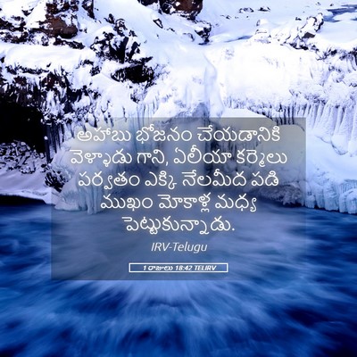 Picture 05 - 1 రాజులు 18:42 TELIRV - అహాబు భోజనం - Bible Verse Picture