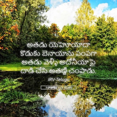 Picture 05 - 1 రాజులు 2:25 TELIRV - అతడు యెహోయాదా - Bible Verse Picture