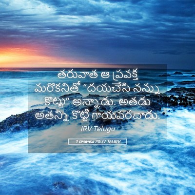 Picture 05 - 1 రాజులు 20:37 TELIRV - తరువాత ఆ ప్రవక్త - Bible Verse Picture