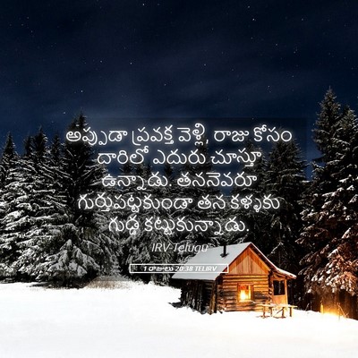 Picture 05 - 1 రాజులు 20:38 TELIRV - అప్పుడా ప్రవక్త - Bible Verse Picture