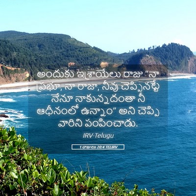 Picture 05 - 1 రాజులు 20:4 TELIRV - అందుకు ఇశ్రాయేలు - Bible Verse Picture