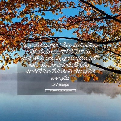 Picture 05 - 1 రాజులు 22:30 TELIRV - ఇశ్రాయేలురాజు - Bible Verse Picture