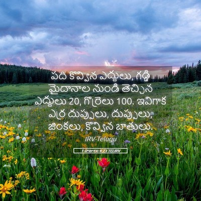 Picture 05 - 1 రాజులు 4:23 TELIRV - పది కొవ్విన - Bible Verse Picture