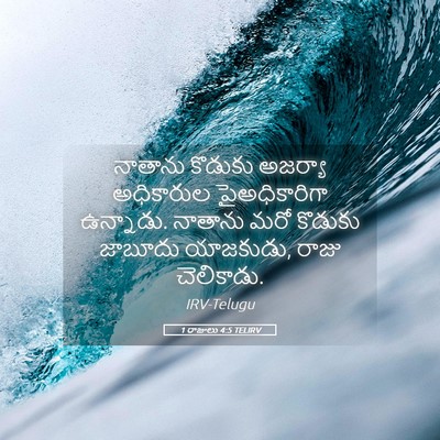 Picture 05 - 1 రాజులు 4:5 TELIRV - నాతాను కొడుకు - Bible Verse Picture