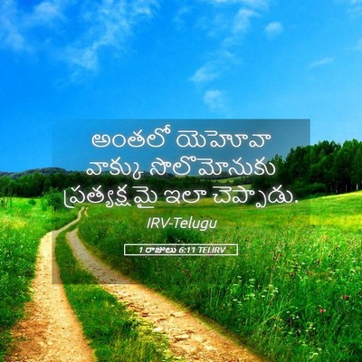 Picture 05 - 1 రాజులు 6:11 TELIRV - అంతలో యెహోవా - Bible Verse Picture