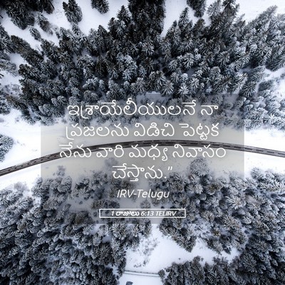 Picture 05 - 1 రాజులు 6:13 TELIRV - ఇశ్రాయేలీయులనే నా - Bible Verse Picture