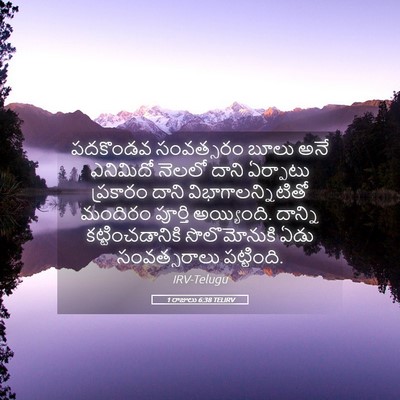 Picture 05 - 1 రాజులు 6:38 TELIRV - పదకొండవ సంవత్సరం - Bible Verse Picture