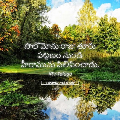 Picture 05 - 1 రాజులు 7:13 TELIRV - సొలొమోను రాజు - Bible Verse Picture