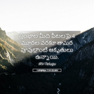 Picture 05 - 1 రాజులు 7:19 TELIRV - స్తంభాల మీది - Bible Verse Picture