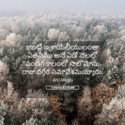 Picture 05 - 1 రాజులు 8:2 TELIRV - కాబట్టి - Bible Verse Picture