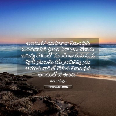 Picture 05 - 1 రాజులు 8:21 TELIRV - అందులో యెహోవా - Bible Verse Picture