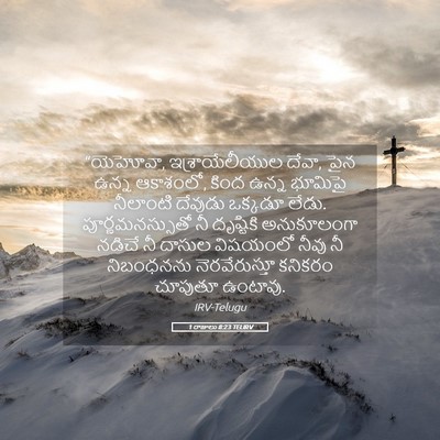 Picture 05 - 1 రాజులు 8:23 TELIRV - “యెహోవా, - Bible Verse Picture