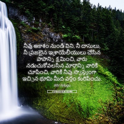 Picture 05 - 1 రాజులు 8:36 TELIRV - నీవు ఆకాశం నుండి - Bible Verse Picture