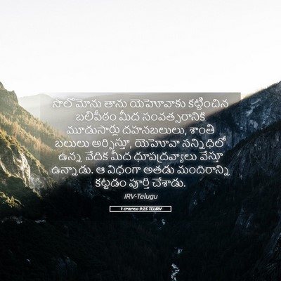 Picture 05 - 1 రాజులు 9:25 TELIRV - సొలొమోను తాను - Bible Verse Picture