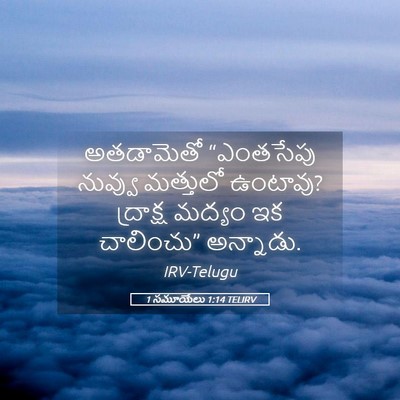 Picture 05 - 1 సమూయేలు 1:14 TELIRV - అతడామెతో “ఎంతసేపు - Bible Verse Picture