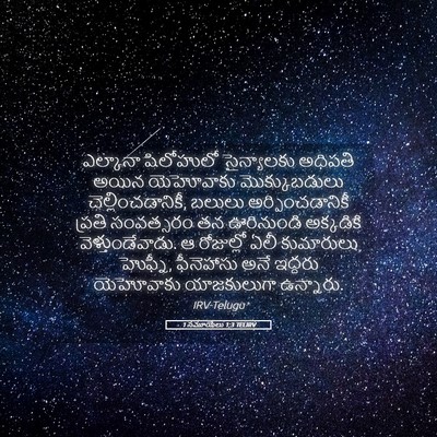 Picture 05 - 1 సమూయేలు 1:3 TELIRV - ఎల్కానా షిలోహులో - Bible Verse Picture
