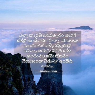 Picture 05 - 1 సమూయేలు 1:7 TELIRV - ఎల్కానా ప్రతి - Bible Verse Picture