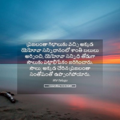 Picture 05 - 1 సమూయేలు 11:15 TELIRV - ప్రజలంతా - Bible Verse Picture