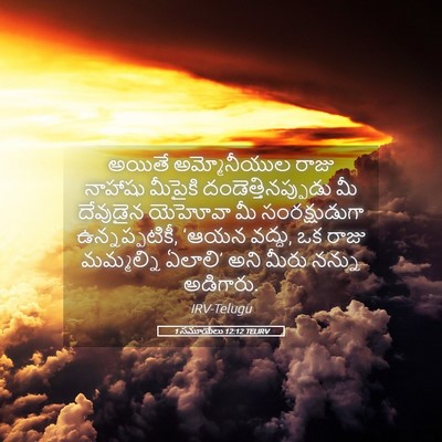 Picture 05 - 1 సమూయేలు 12:12 TELIRV - అయితే అమ్మోనీయుల - Bible Verse Picture