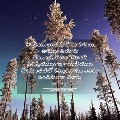 Picture 05 - 1 సమూయేలు 13:19 TELIRV - హెబ్రీయులు తమ - Bible Verse Picture