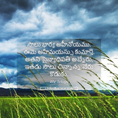 Picture 05 - 1 సమూయేలు 14:50 TELIRV - సౌలు భార్య - Bible Verse Picture