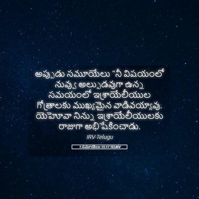 Picture 05 - 1 సమూయేలు 15:17 TELIRV - అప్పుడు సమూయేలు - Bible Verse Picture