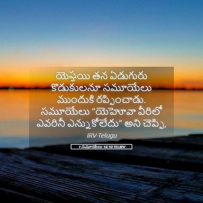 Picture 05 - 1 సమూయేలు 16:10 TELIRV - యెష్షయి తన - Bible Verse Picture