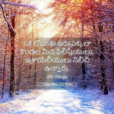 Picture 05 - 1 సమూయేలు 17:3 TELIRV - ఒక లోయకు - Bible Verse Picture