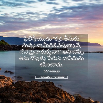 Picture 05 - 1 సమూయేలు 17:43 TELIRV - ఫిలిష్తీయుడు - Bible Verse Picture