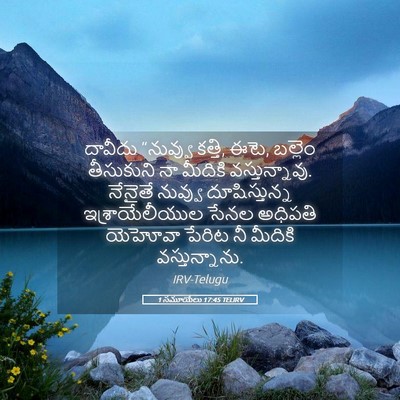 Picture 05 - 1 సమూయేలు 17:45 TELIRV - దావీదు “నువ్వు - Bible Verse Picture