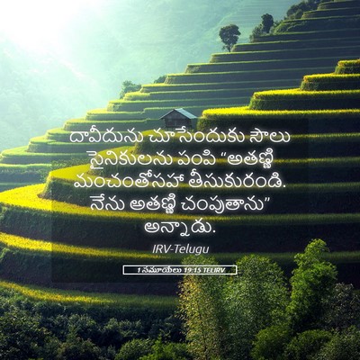 Picture 05 - 1 సమూయేలు 19:15 TELIRV - దావీదును - Bible Verse Picture