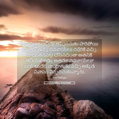 Picture 05 - 1 సమూయేలు 19:18 TELIRV - ఆ విధంగా దావీదు - Bible Verse Picture