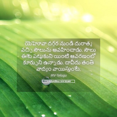 Picture 05 - 1 సమూయేలు 19:9 TELIRV - యెహోవా దగ్గర - Bible Verse Picture