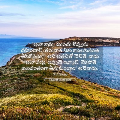Picture 05 - 1 సమూయేలు 2:16 TELIRV - “అలా కాదు, ముందు - Bible Verse Picture