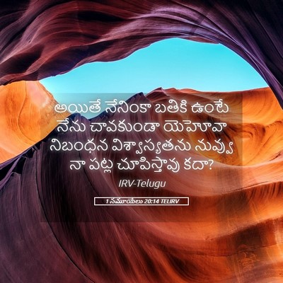 Picture 05 - 1 సమూయేలు 20:14 TELIRV - అయితే నేనింకా - Bible Verse Picture
