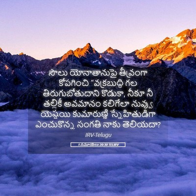 Picture 05 - 1 సమూయేలు 20:30 TELIRV - సౌలు యోనాతానుపై - Bible Verse Picture
