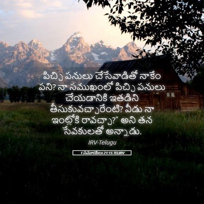 Picture 05 - 1 సమూయేలు 21:15 TELIRV - పిచ్చి పనులు - Bible Verse Picture