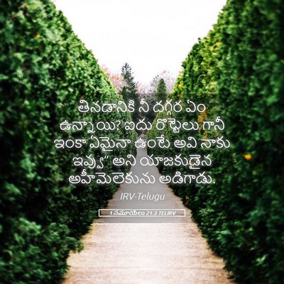 Picture 05 - 1 సమూయేలు 21:3 TELIRV - తినడానికి నీ - Bible Verse Picture