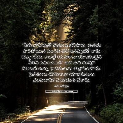 Picture 05 - 1 సమూయేలు 22:17 TELIRV - “వీరు దావీదుతో - Bible Verse Picture