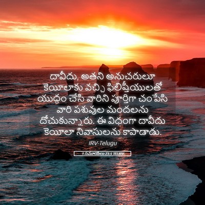 Picture 05 - 1 సమూయేలు 23:5 TELIRV - దావీదు, అతని - Bible Verse Picture