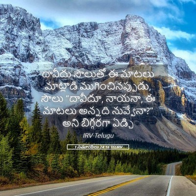 Picture 05 - 1 సమూయేలు 24:16 TELIRV - దావీదు సౌలుతో ఈ - Bible Verse Picture