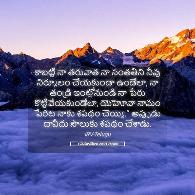 Picture 05 - 1 సమూయేలు 24:21 TELIRV - కాబట్టి నా తరువాత - Bible Verse Picture