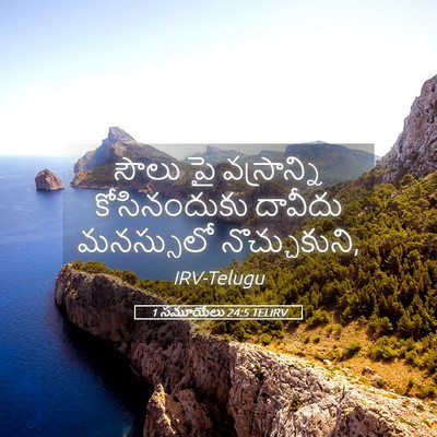 Picture 05 - 1 సమూయేలు 24:5 TELIRV - సౌలు పై వస్రాన్ని - Bible Verse Picture