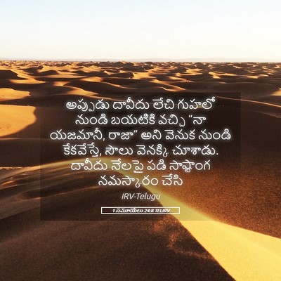 Picture 05 - 1 సమూయేలు 24:8 TELIRV - అప్పుడు దావీదు - Bible Verse Picture