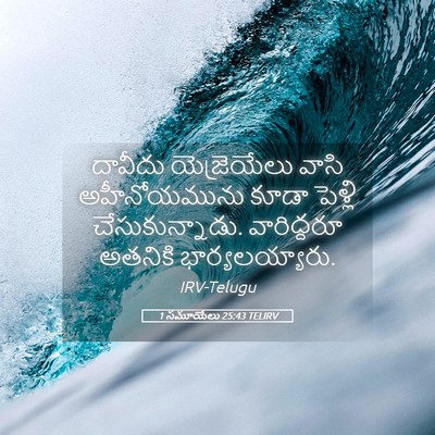 Picture 05 - 1 సమూయేలు 25:43 TELIRV - దావీదు యెజ్రెయేలు - Bible Verse Picture