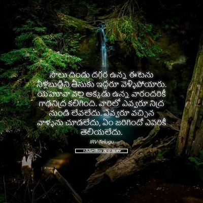 Picture 05 - 1 సమూయేలు 26:12 TELIRV - సౌలు దిండు దగ్గర - Bible Verse Picture